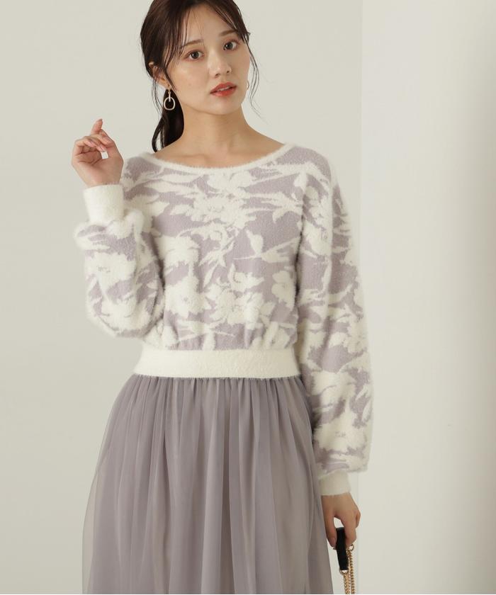 プロポーション　ジャガードニットドッキングワンピース 楽天市場】【SALE／50%OFF】ジャガードチュールニットドッキング