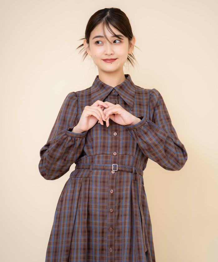 セール 50%OFF】チェックシャツワンピース(506996567