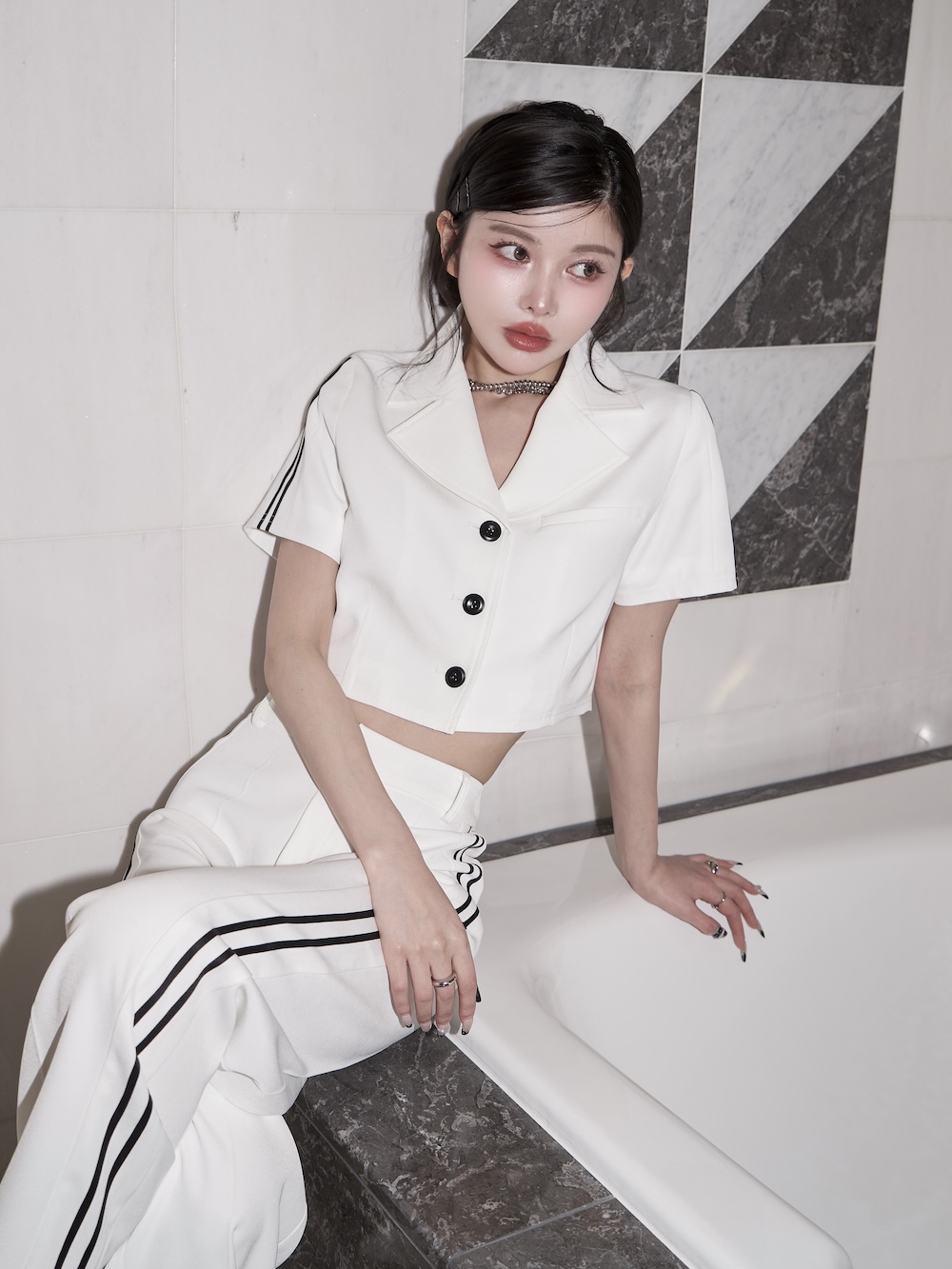 Darich（ダーリッチ）パールサスペンダーストレートパンツ♡ Darich（ダーリッチ）パールサスペンダーストレートパンツ
