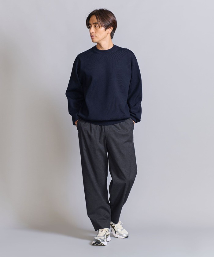 セール40%OFF】HI-LINE ウール スムース クルーネック ニット セール40%OFF】HI-LINE ウール スムース クルーネック ニット