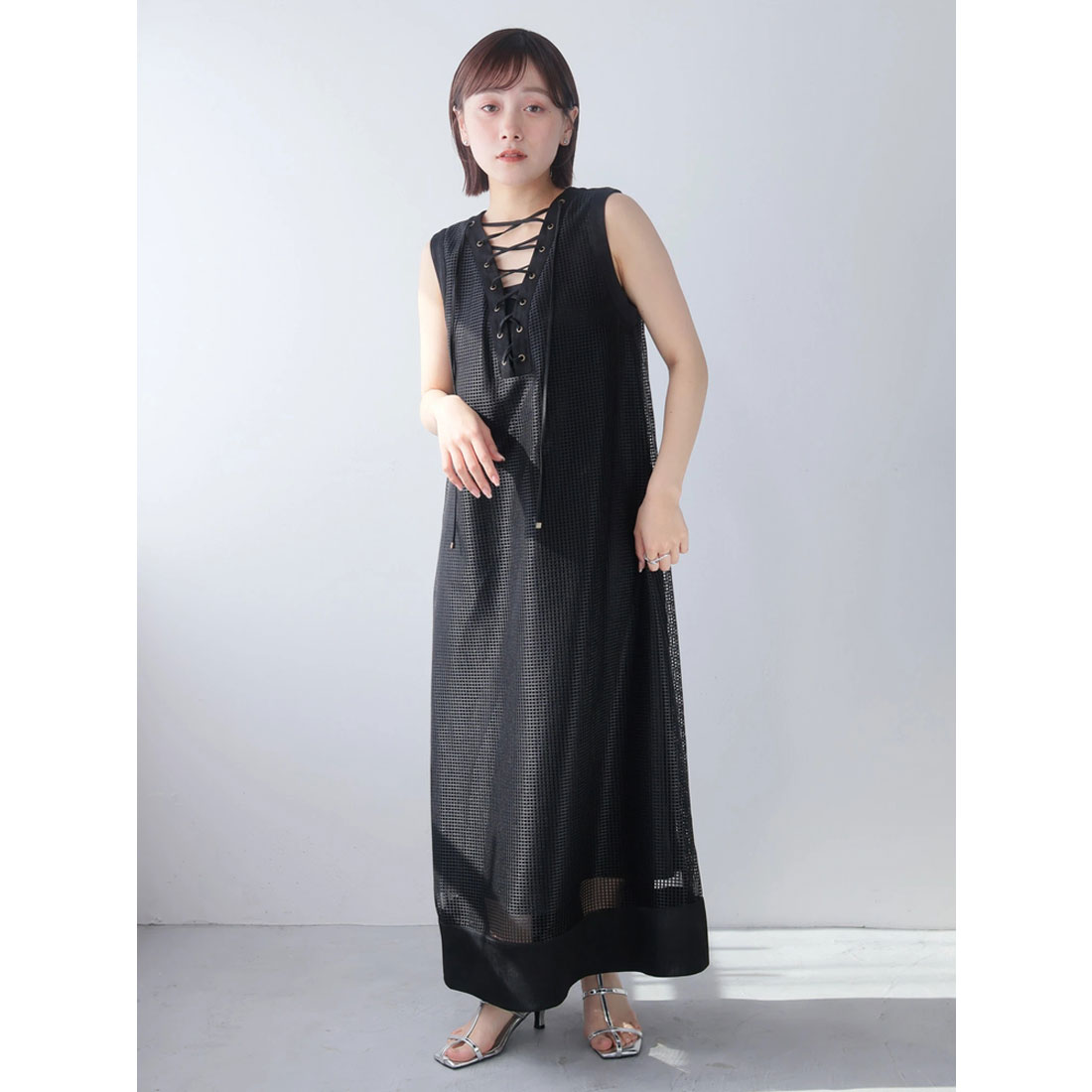 送料無料 マーメイド レースミディ ワンピース ドレス 2135 MOUSSY | MERMAID LACE ドレス (ワンピース(ロング） ) |SHEL