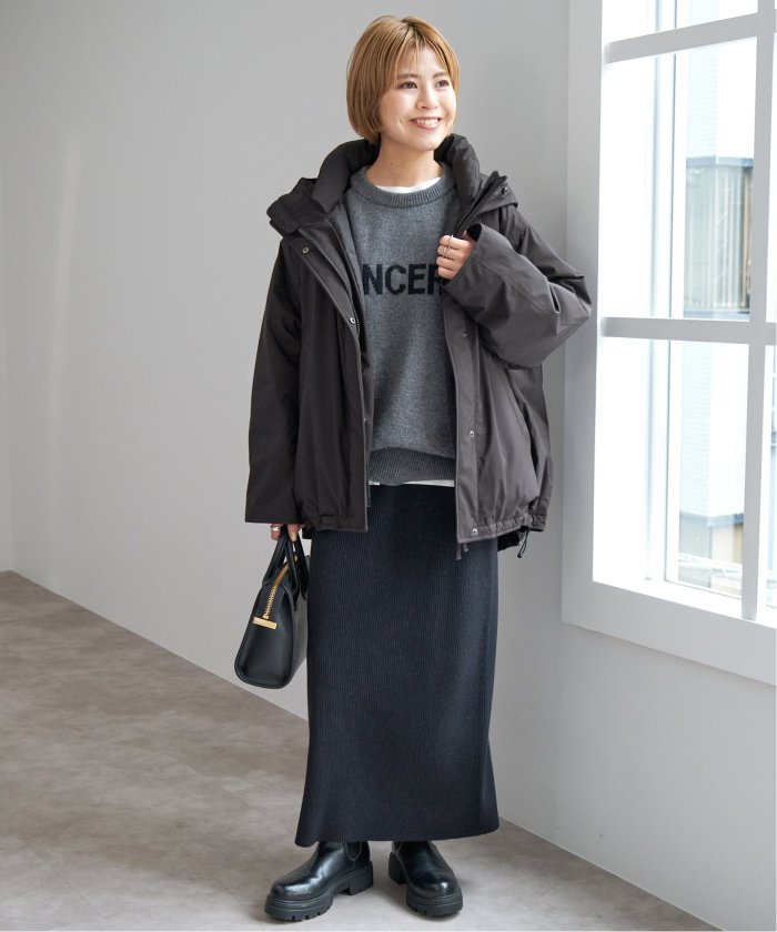 セール 30%OFF】撥水フーデッドダウンハーフコート(507008465 セール 30%OFF】撥水フーデッドダウンハーフコート(507008465