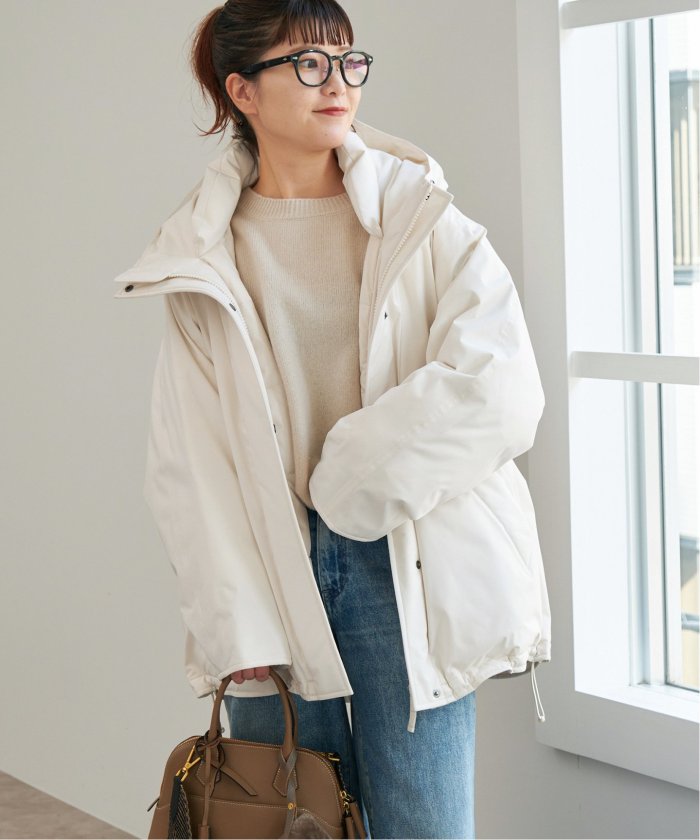 セール 30%OFF】撥水フーデッドダウンハーフコート(507008465 セール 30%OFF】撥水フーデッドダウンハーフコート(507008465