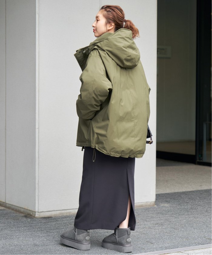 セール 30%OFF】撥水フーデッドダウンハーフコート(507008465 セール 30%OFF】撥水フーデッドダウンハーフコート(507008465