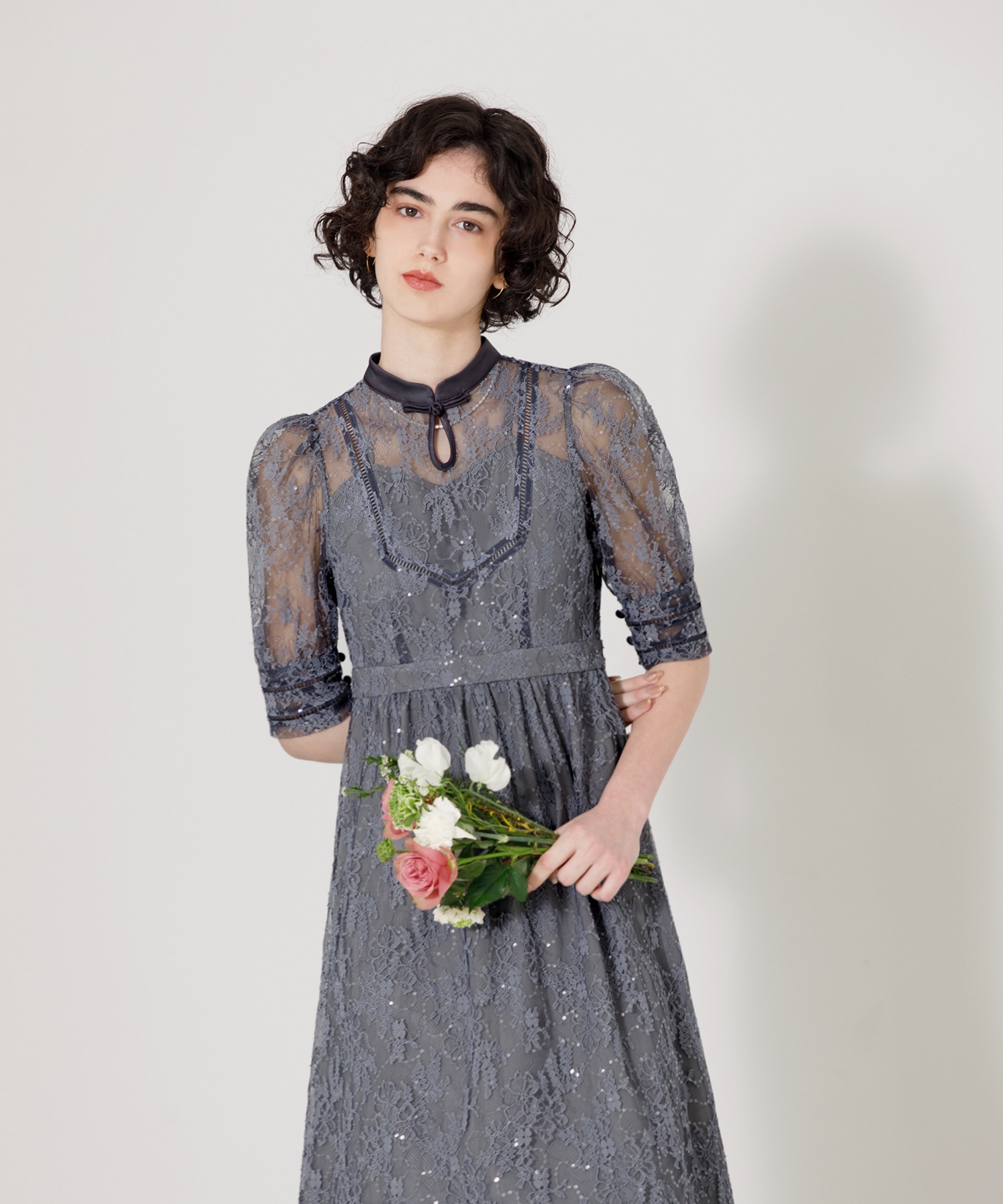 【全品送料無料】 セール チャイナ風ボタン花柄レース Leja 20%OFF】レジャ スーツ・フォーマル・ドレス