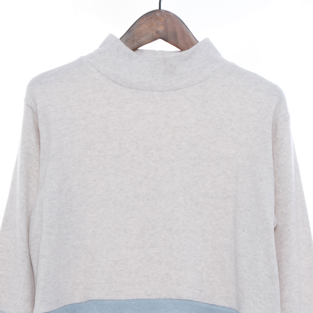tシャツ BRODIAEA バイカラー起毛ハイネックプルオーバー レディース tシャツ BRODIAEA バイカラー起毛ハイネックプルオーバー