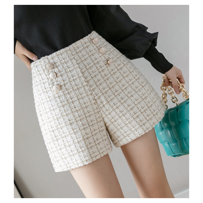 【リリィ】ちゃび オリジナル あったかハーフボトム ショートパンツ サイドリボンニットショートパンツ /Side Ribbon Knit Short