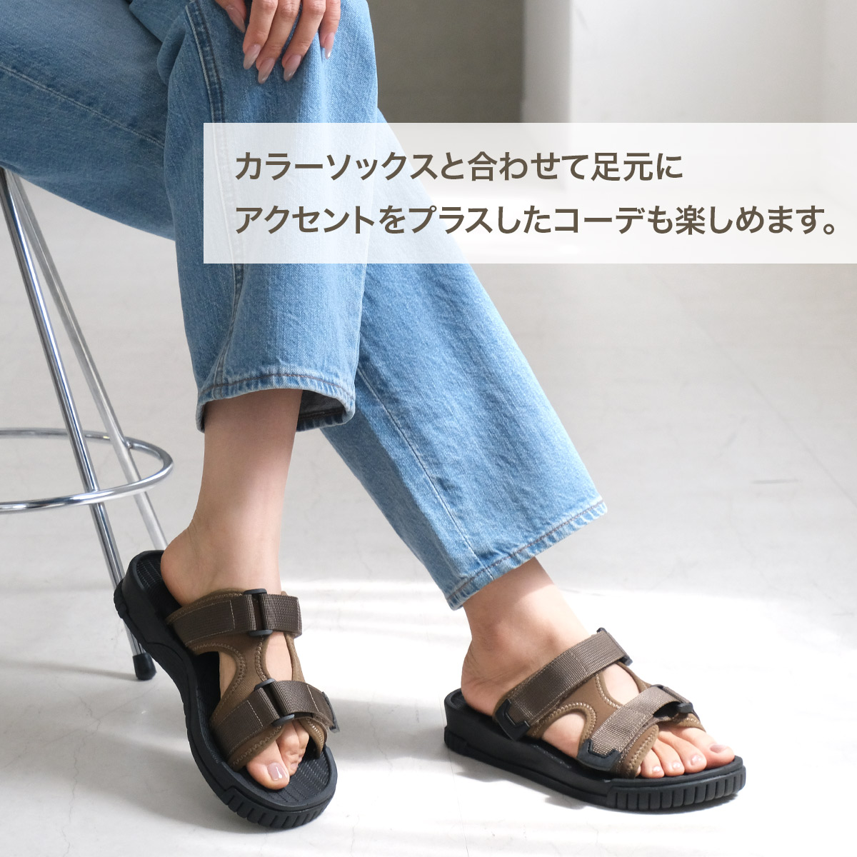 関税込】新作◇AMI Paris アミパリ◇ロゴ スライドサンダル (AMI