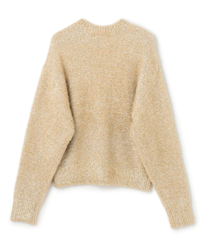 BEIGE ベイジMARRONNIERS / ラメテープヤーンクルーネックニット BEIGE ベイジMARRONNIERS / ラメテープヤーンクルーネックニット