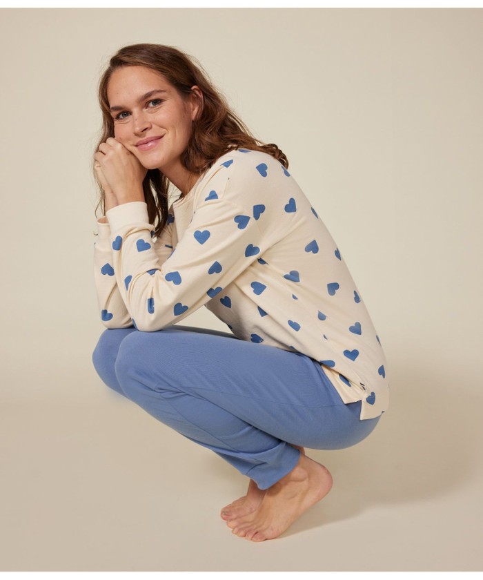 みこ　プチバトー　ミルキーハート　パジャマ　XS 6ans 新品プチバトーPETIT BATEAU ミルキーハートパジャマXSサイズ