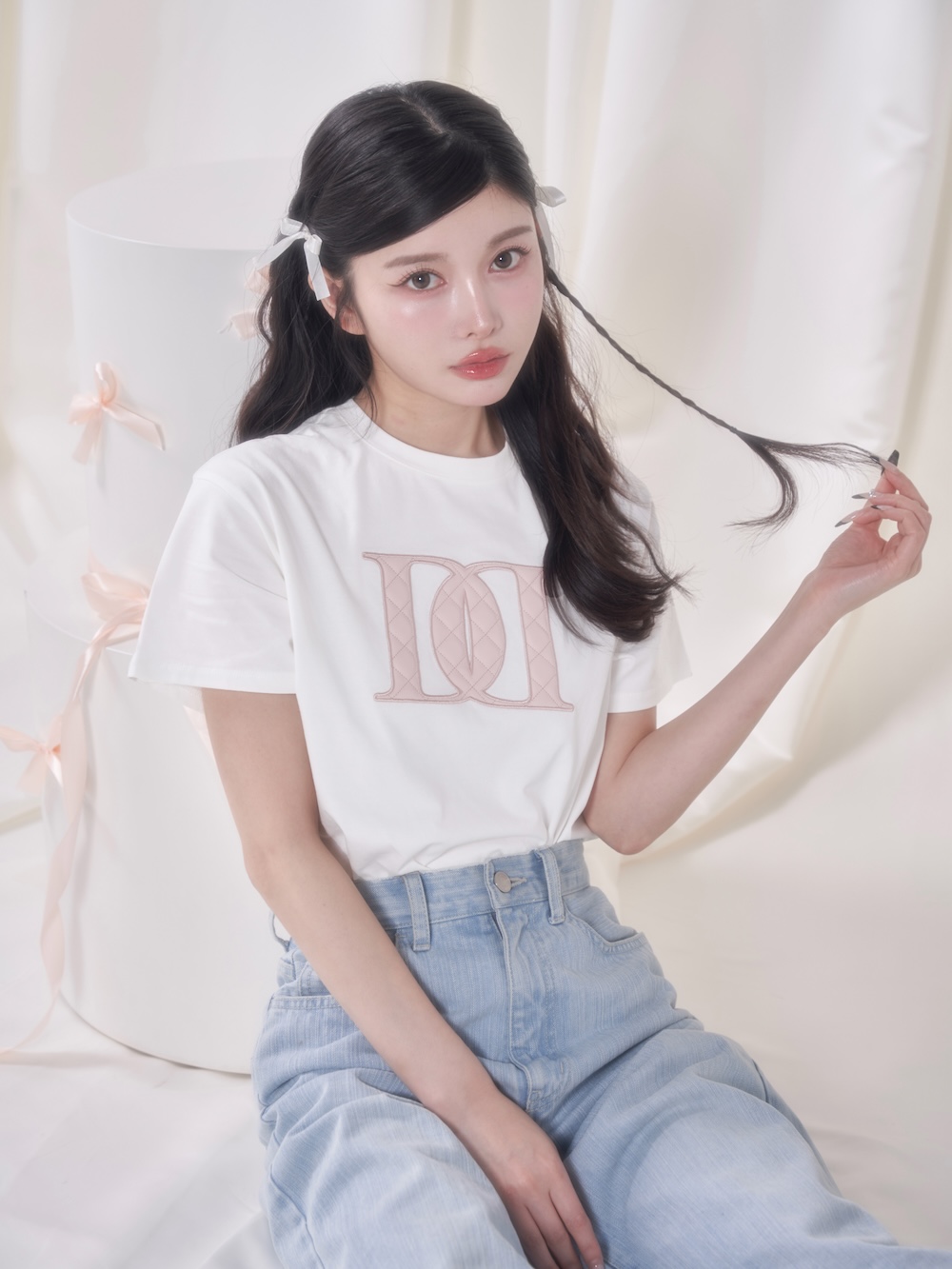 ダーリッチ Darich キルティングアップリケTシャツ(506398747