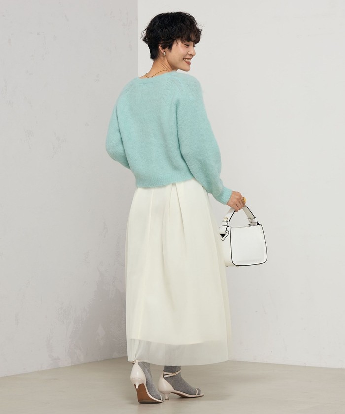 ノーリーズウォッシャフルシアダンボールタックスカート38サイズ セール 20%OFF】ウォッシャブルシアーダンボールタックスカート