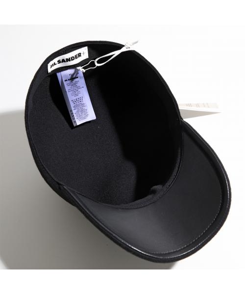 Jil Sander ロゴ ベースボールキャップ ブラック JIL SANDER ジルサンダー レザー切替ベースボールキャップ