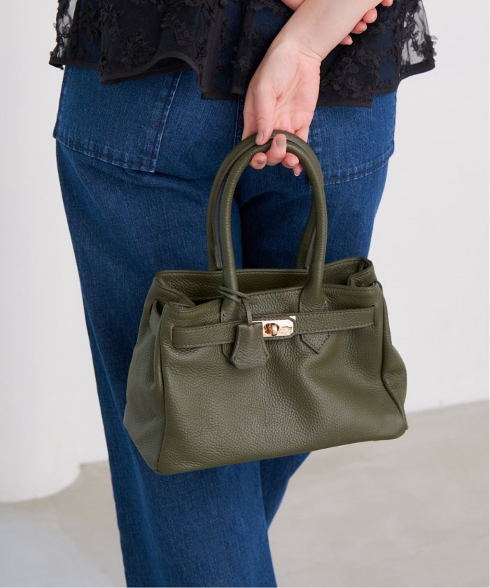 追加》AULENTTI/オウレンティ ベルト付きレザー MIDI BAG バッグ