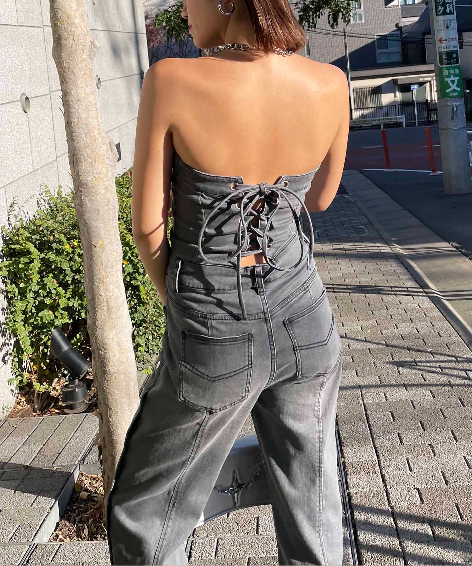 SPIRALGIRL（スパイラルガール）の「美脚デニムオールインワン