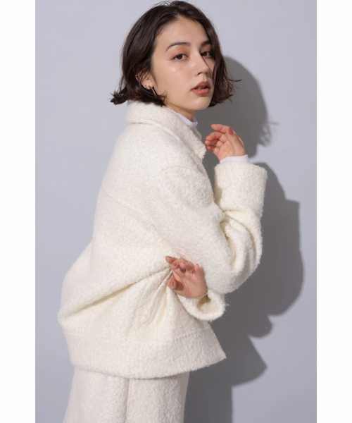 セール 70%OFF】ループツイードZIPブルゾン(507039458