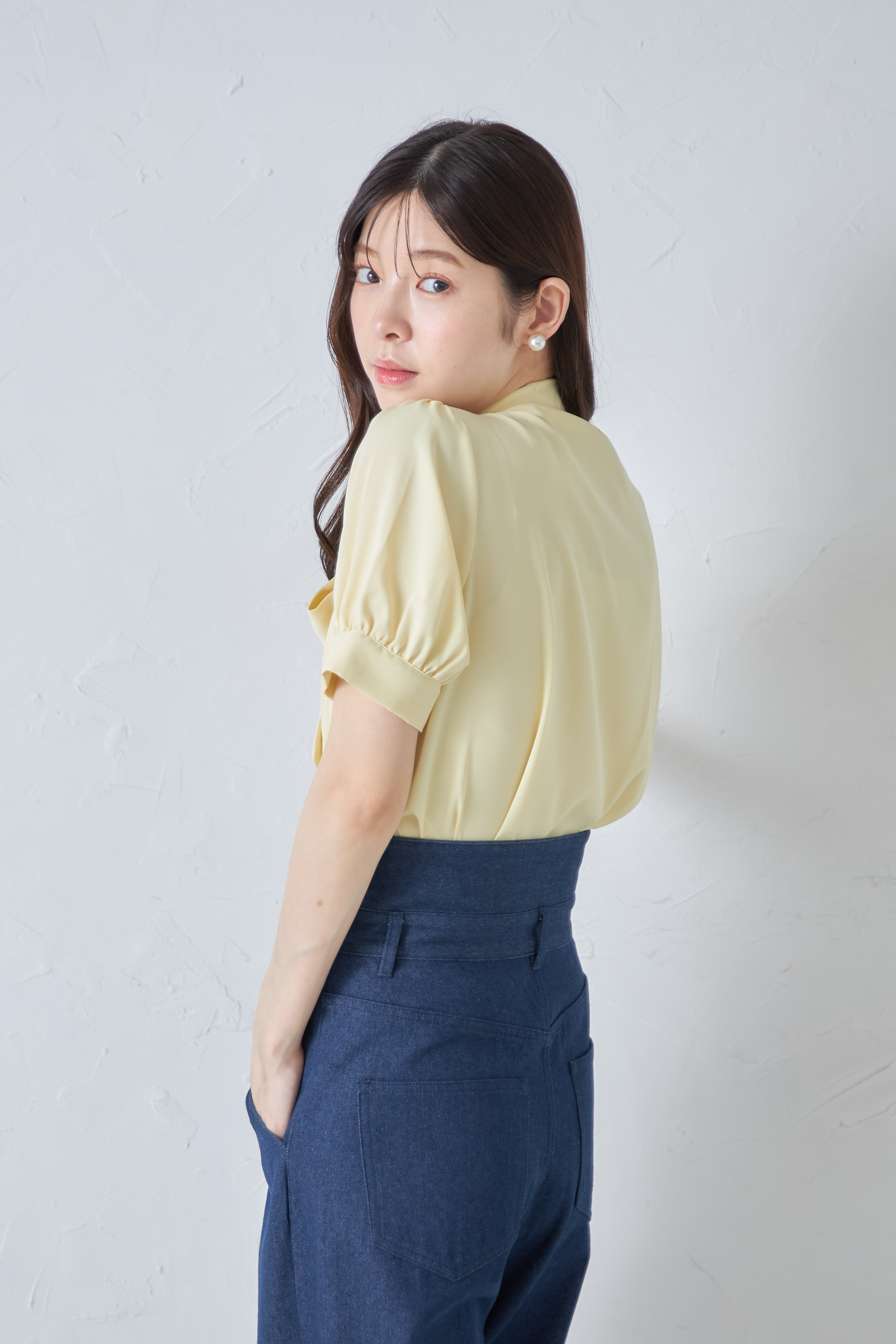 トッコクローゼット tocco closet ボウタイりぼん半袖ブラウス トッコクローゼット tocco closet ボウタイりぼん半袖ブラウス