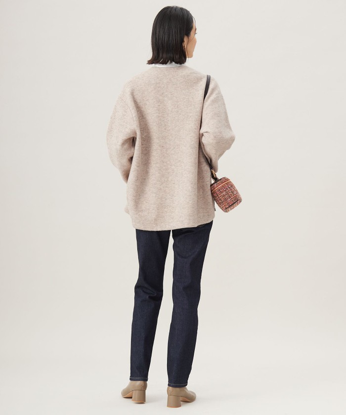 セール 30%OFF】【洗える】ブークレーニット アウター(507050667 セール 30%OFF】【洗える】ブークレーニット アウター(507050667