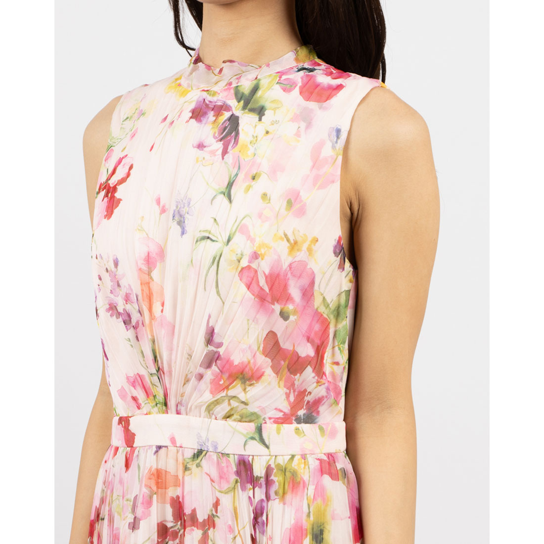 Phase Eight ルイザ デニム ドレス Abigail Printed Pleat Maxi Dress