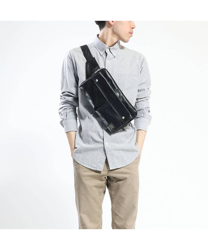 美品】PORTERポーター フリースタイル ボディバッグ ブラック