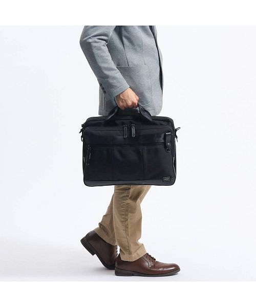 ✨極美品✨PORTER HEAT ショート ブリーフケース 黒 ポーター PORTER ポーター ヒート 2WAYブリーフケース 703ー