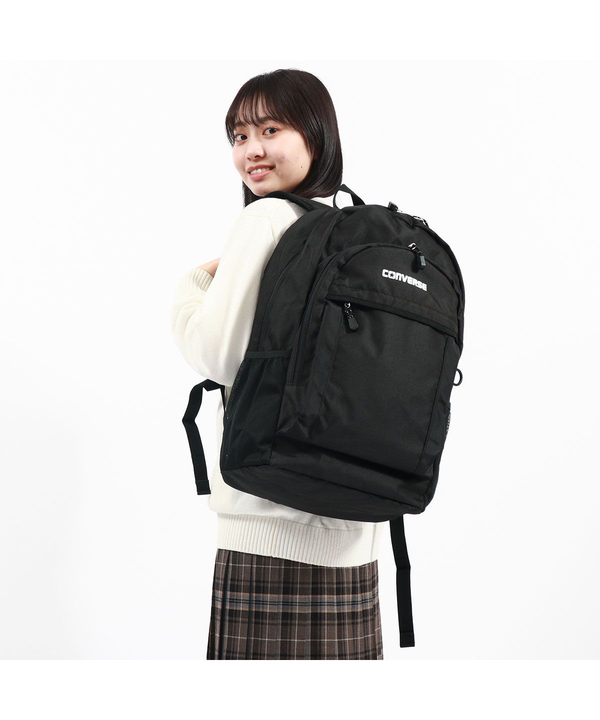 ●新品【コンバース 】リュックサック/大容量３０リットル 黒 ポーチ付き 楽天市場】CONVERSE コンバース リュック 大容量 リュックサック