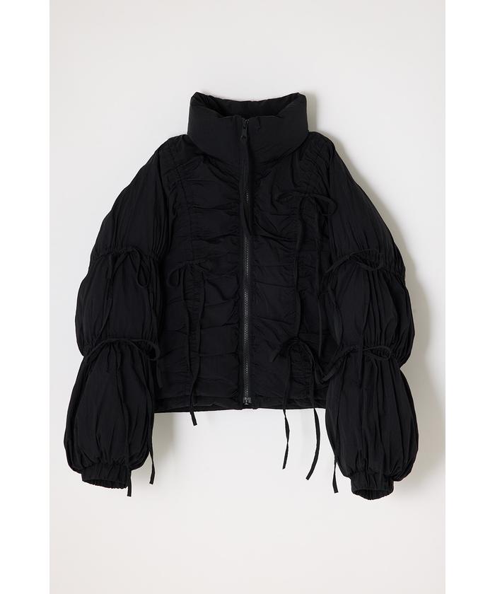 スライ SLY RIBBON GATHER PUFFER ジャケット （BLK