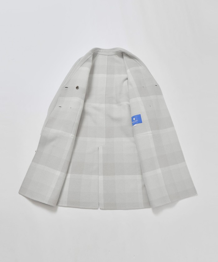 BLUE LABEL CRESTBRIDGE チェックダブルフェイスロングコート セール 50%OFF】クレストブリッジチェックトーナルリバー