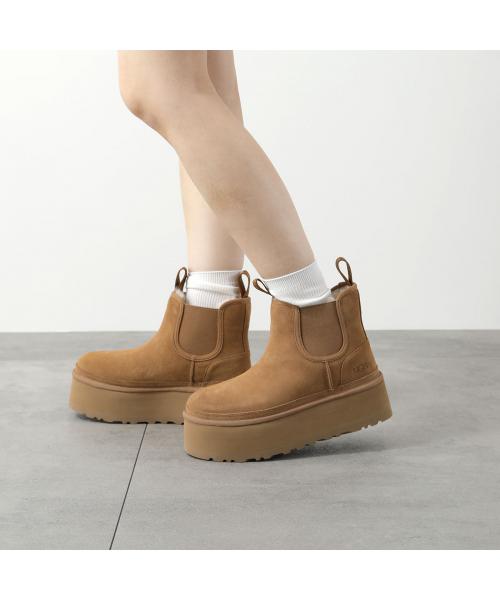UGG グレー スエード チェルシーブーツ 25cm
