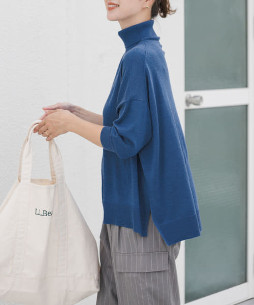 セール 30%OFF】ウォッシャブルウールタートルワイドプル