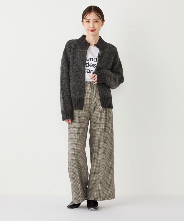 SHIPS for women / シップスウィメン SHIPS Colors:〈手洗い可能〉 ブークレ ジップアップ ニット カーディガン WEB限定】SHIPS any:〈洗濯機可能〉ジップアップ ニット