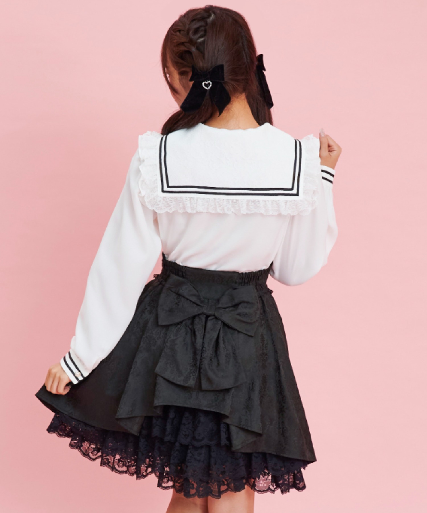 シークレットハニー Secret Honey レースセーラー襟ブラウス