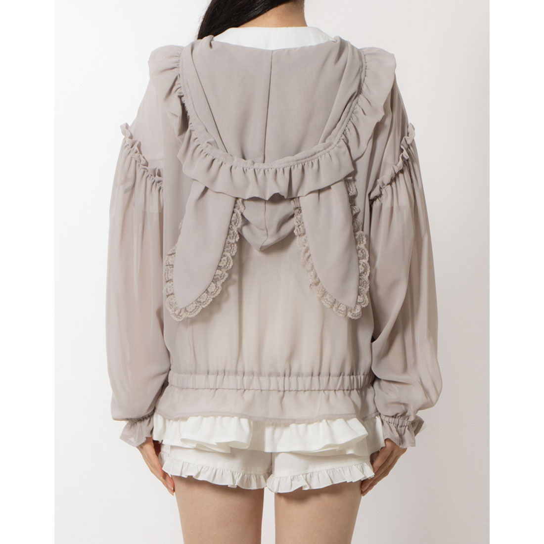 シークレットハニー Secret Honey うさ耳フリルシフォンパーカー