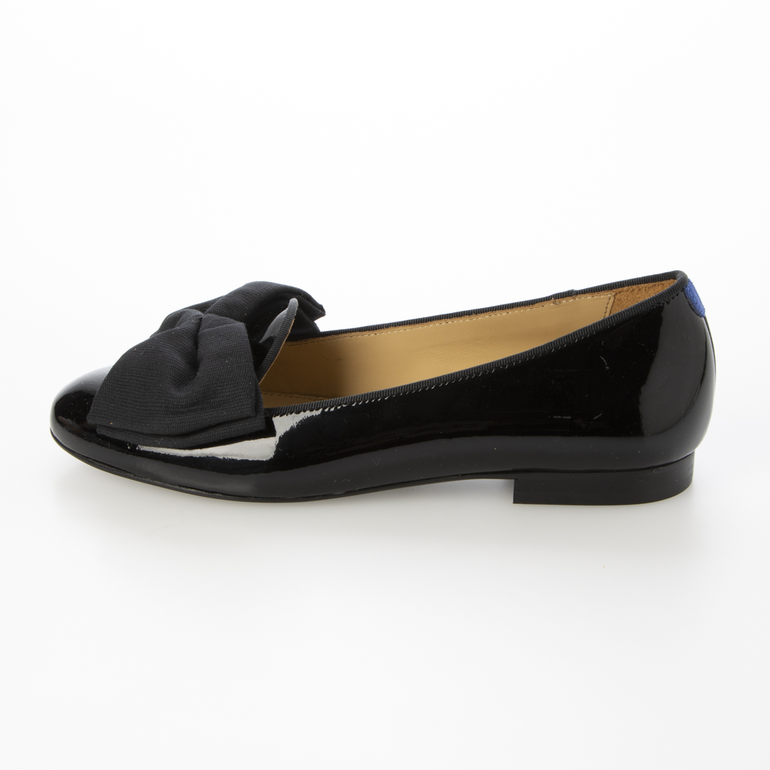 chatellesシャテル リボン付きフラットシューズ36 シャテル Chatelles Amedee Black Ribbon with Crystal （Black