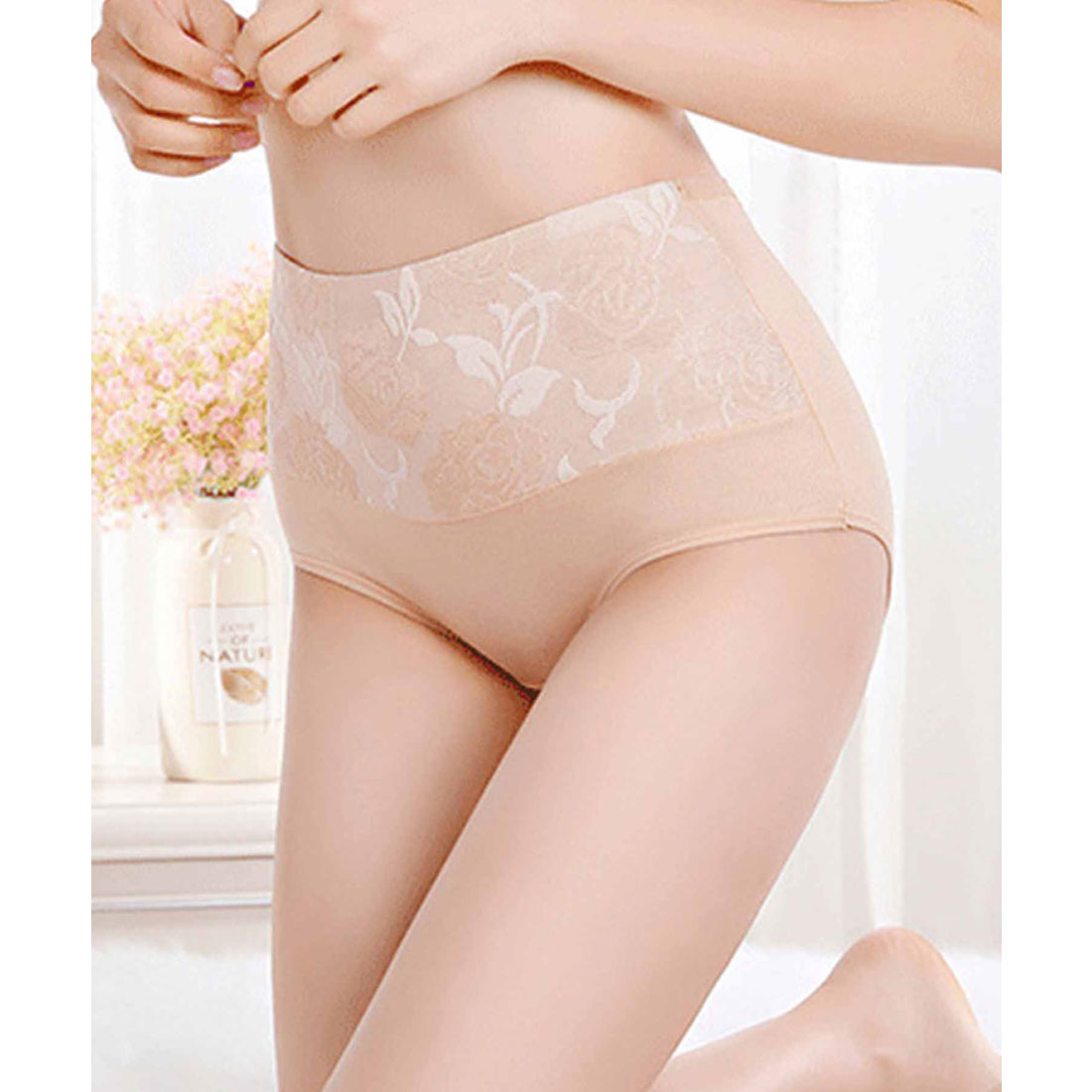 【CHANTELLE】新作ショーツ★ハイウエストタイプ★TRUE LACE Mystic Dream Lace Bodysuit Taffeta Pink