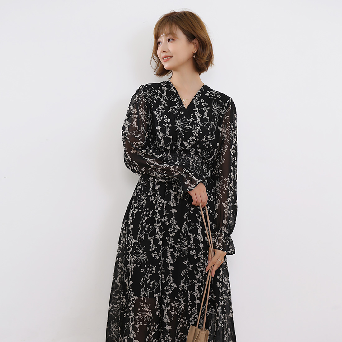 【関税込み】BELLE イエロー Flore ミディアムワンピース セール 25%OFF】ドゥー ベル Doux Belle マキシワンピース