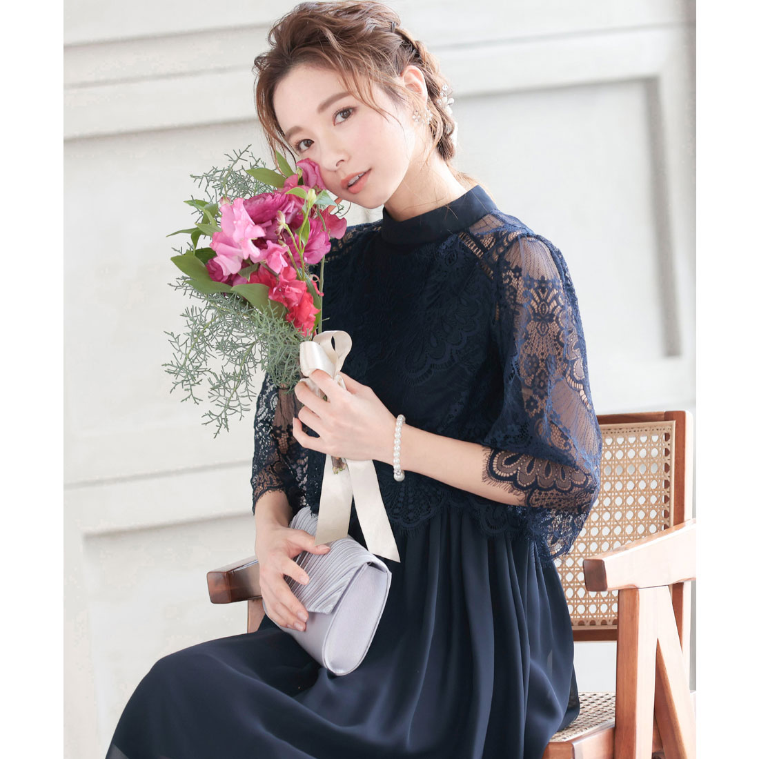 美品 MONNALISA モナリザ ドレス ワンピース