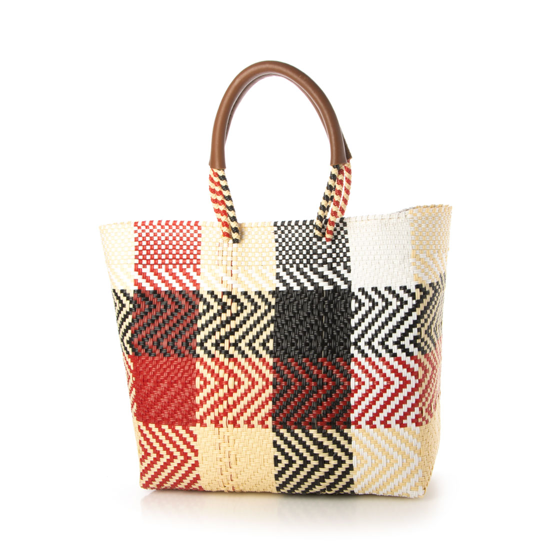 ウーヴン WOVEN メルカドバッグ かごバッグ bk-bag-bl-wh-s