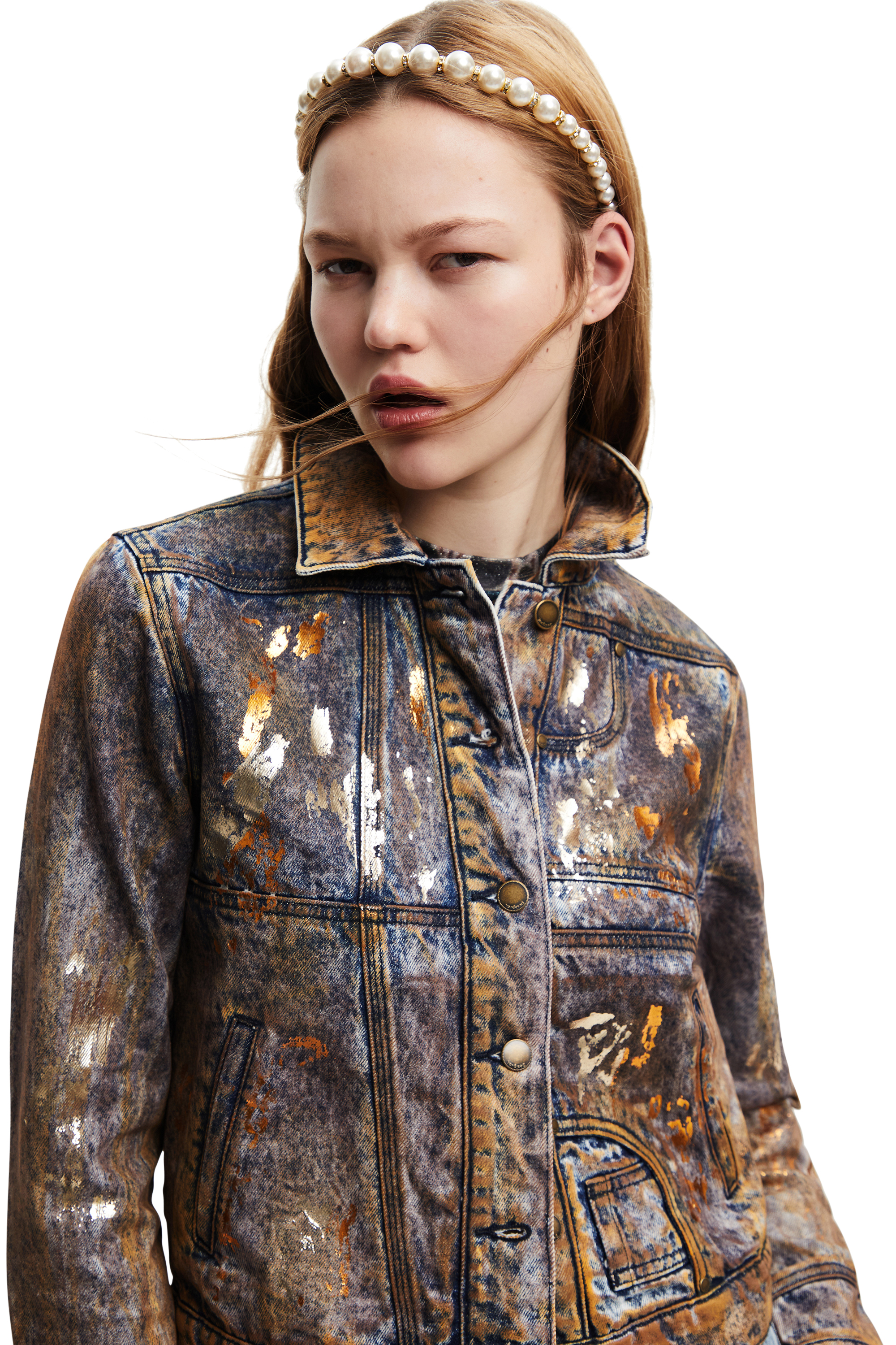 セール】デシグアル Desigual メタリック デニムトラッカージャケット(504763563) | デシグアル(Desigual) - d  fashion