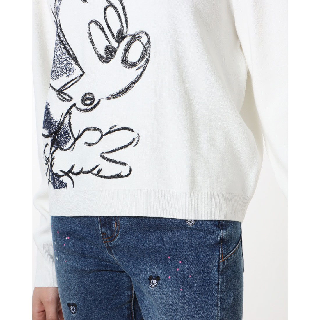 Desigual デシグアル×Micky ニットプルオーバー M MICKEY M プルオーバー（ニット/セーター）｜Desigual