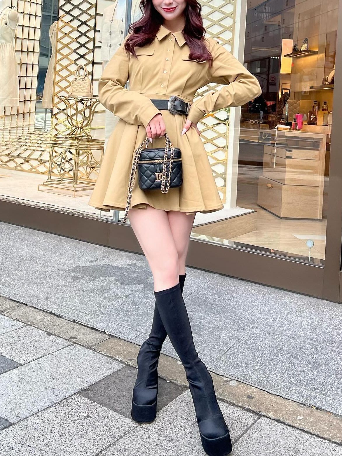 ダブルフリルミニワンピース　ダーリッチ　FL Darich ベルトセット ダブルフリルミニワンピース（ワンピース）｜Darich（ダーリッチ