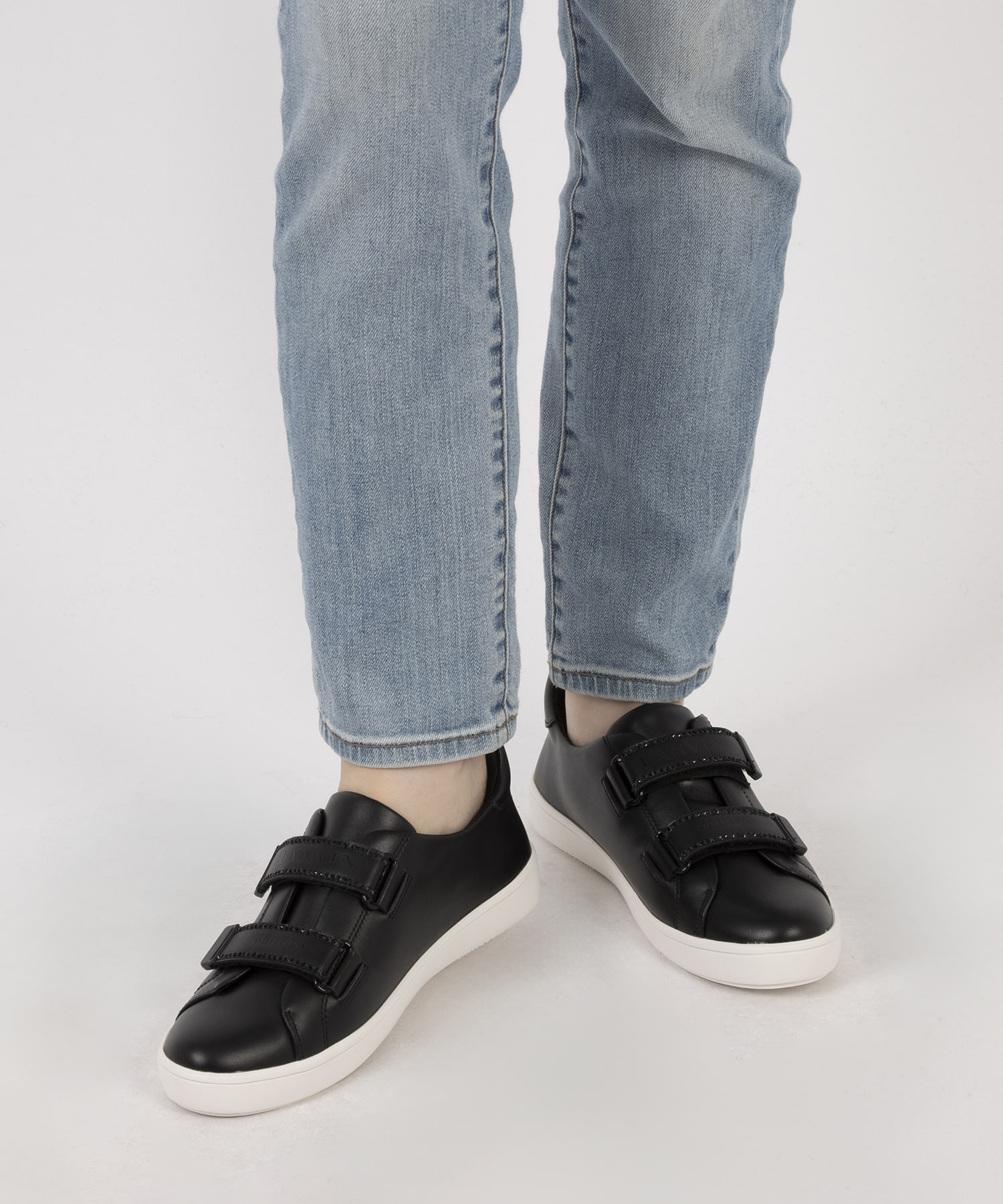 新品✨LANVIN ランバンコレクション ベルクロストラップシューズ 黒 24 LANVIN COLLECTION ランバン コレクション - レディース