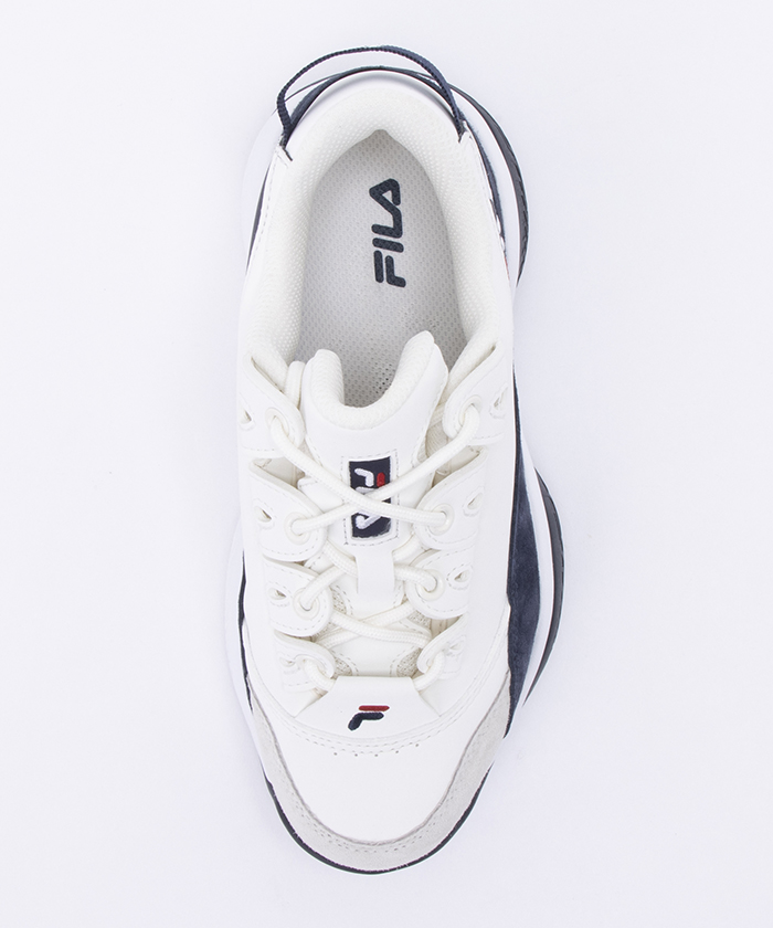 FILA」 ローカットスニーカー 26.5cm ネイビー×ホワイト メンズ
