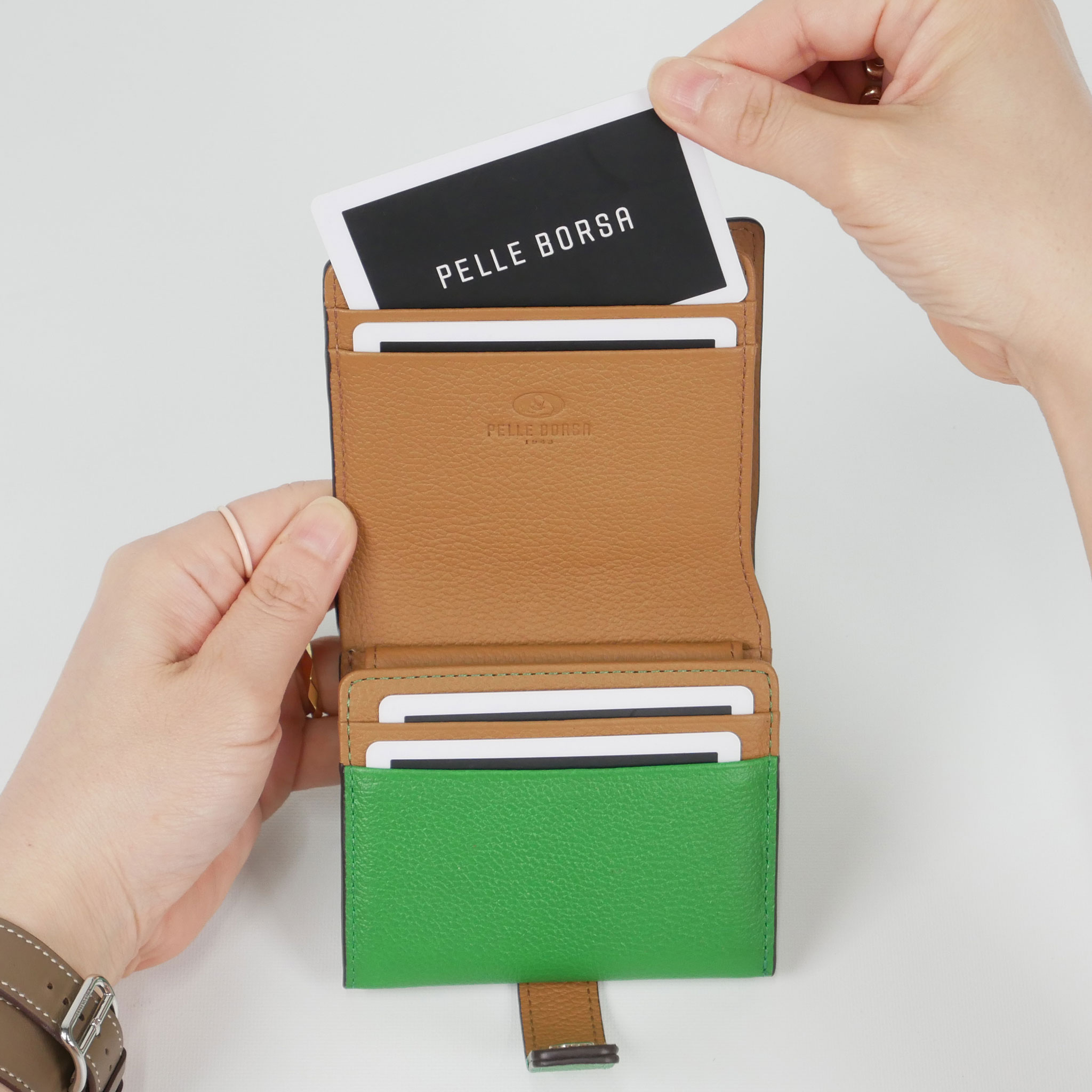 ペレボルサ PELLE BORSA 二つ折りミニ財布(507006356) | PELLE