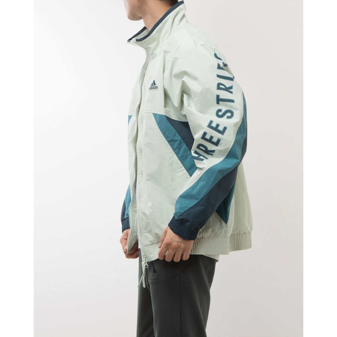 糸adidas プルオーバージャケット Lサイズ 大きいサイズ メンズ adidas (アディダス) 切り替え フリース