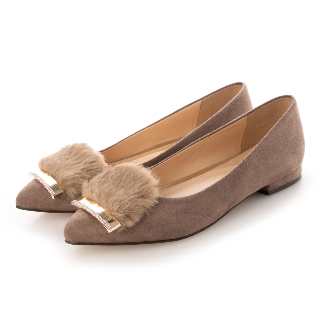 JILL STUART ファー付き フラットシューズ 24cm JILL STUART ファー付き フラットシューズ 24cm