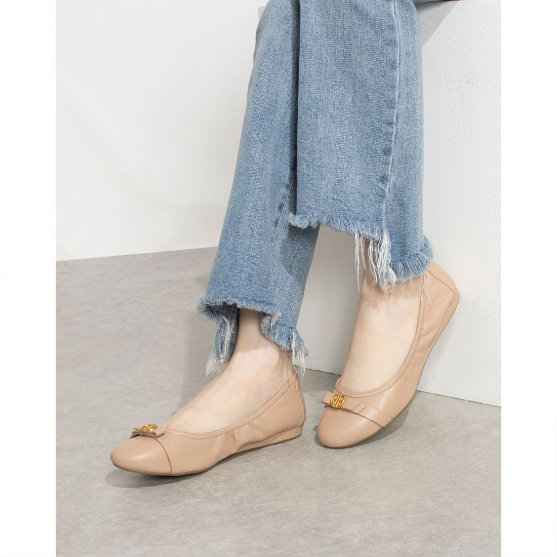 【美品】COLE HAAN コールハーン フラットシューズ　トバ ボウ バレエ トバ ボウ バレエ womens. 24000 | COLE_HAAN
