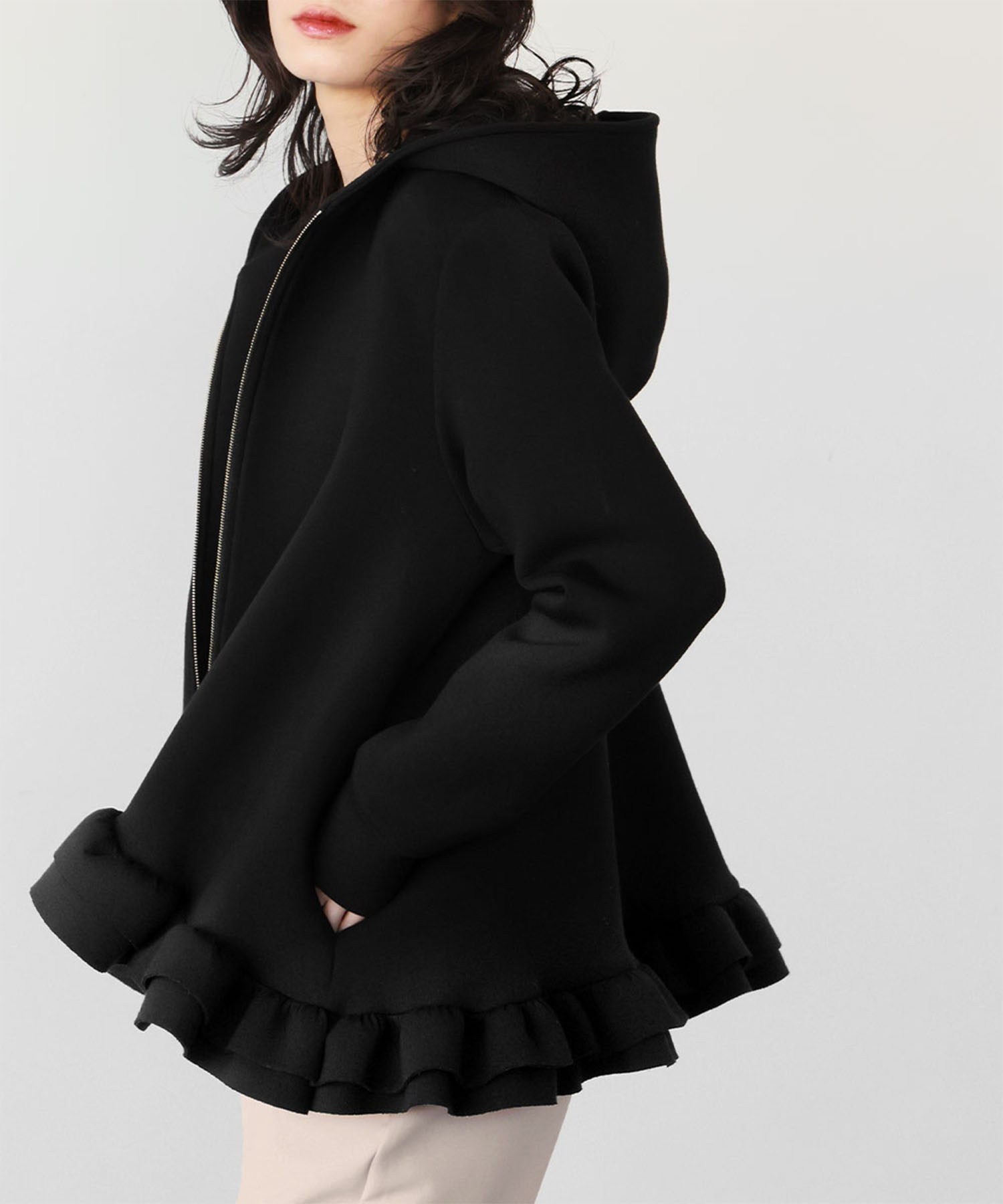 セール11%OFF】エルフランク ELFRANK 裾フリルダンボールニット