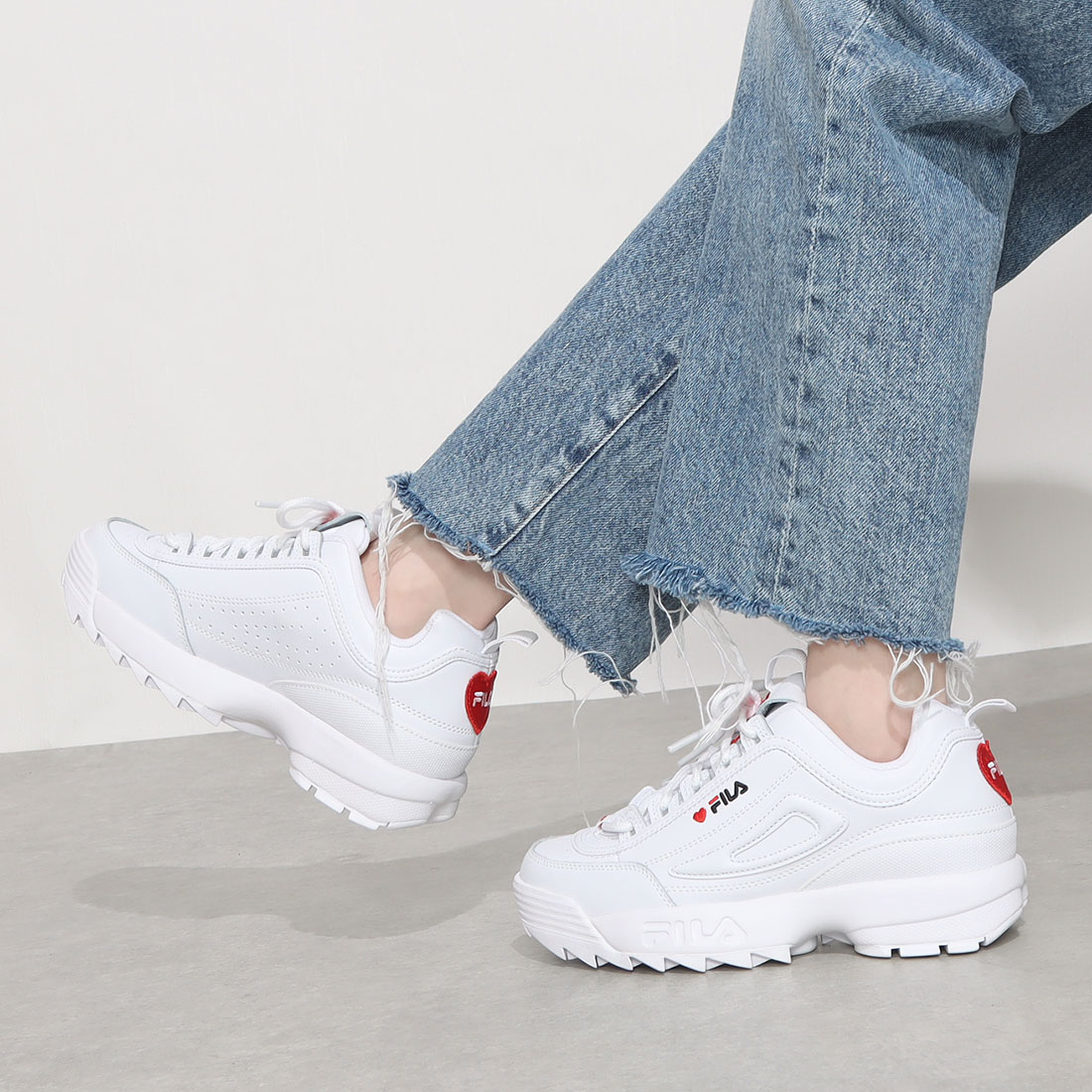 正規店仕入れの フィラ FILA DISRUPTOR2 HEART ディスラプター2 ハート 靴