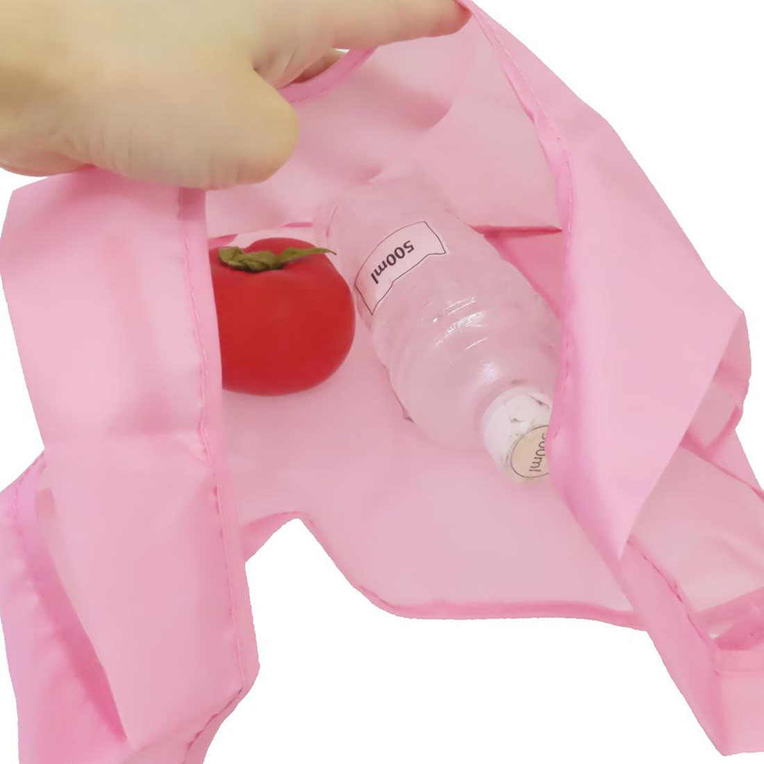 ☆EMIS☆ ROSE STITCH ECO BAGPINK ECCO Pinch Large Quilted Wave レザークロスボディバッグ | ピンク
